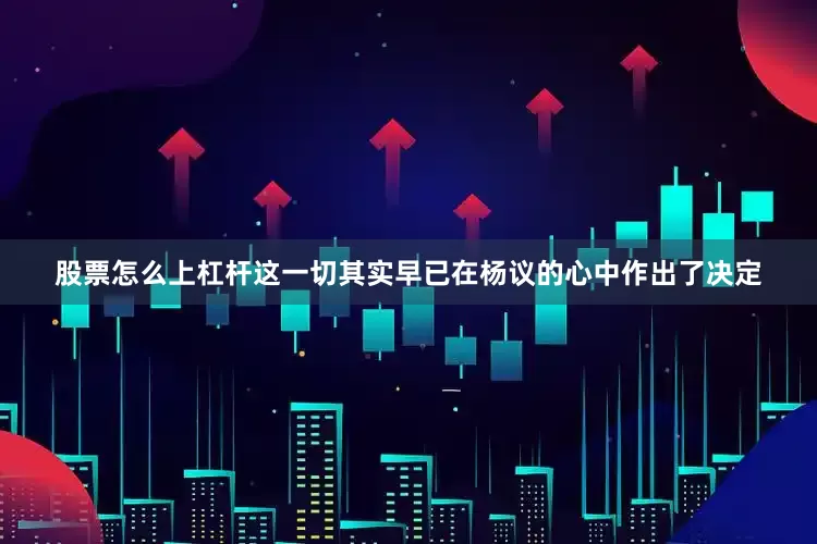 股票怎么上杠杆这一切其实早已在杨议的心中作出了决定