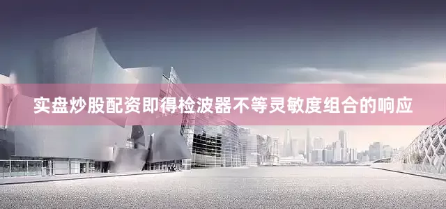 实盘炒股配资即得检波器不等灵敏度组合的响应