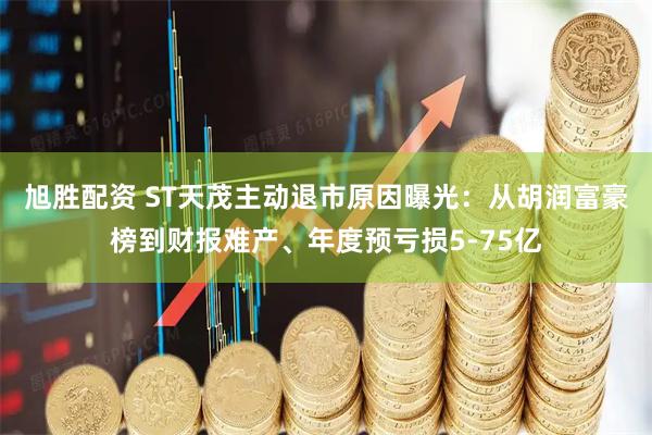 旭胜配资 ST天茂主动退市原因曝光：从胡润富豪榜到财报难产、年度预亏损5-75亿